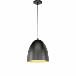 Lampes Dorées-Luminaires Fischer & Honsel Suspension Fischer-Honsel Mylon Noir, 1 lumière