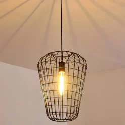 Lampes Vintages & Rétros-hofstein Suspension Flambeau Noir, 1 lumière