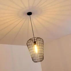 Lampes Vintages & Rétros-hofstein Suspension Flambeau Noir, 1 lumière