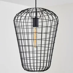 Lampes Vintages & Rétros-hofstein Suspension Flambeau Noir, 1 lumière