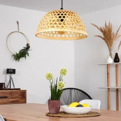 Style Boho-Chic-hofstein Suspension Flansum Noir, 1 lumière