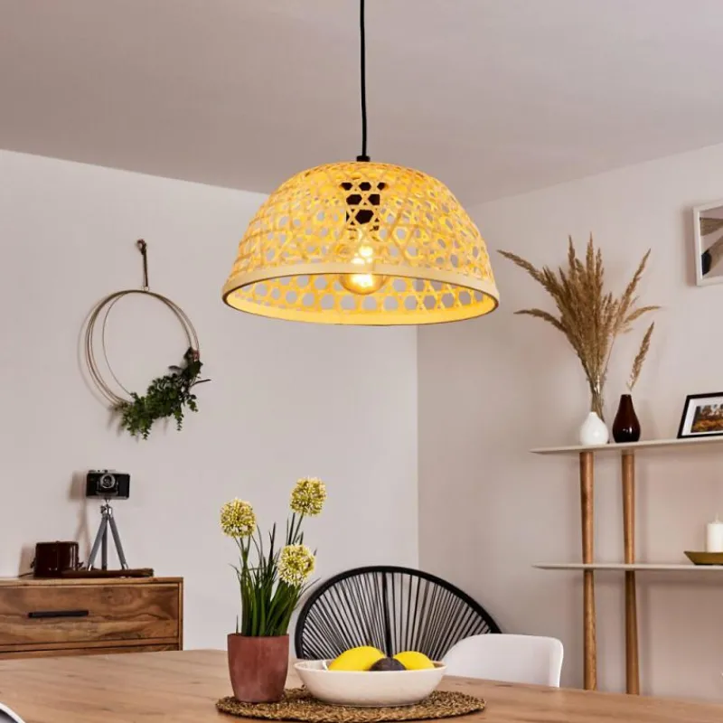 Style Boho-Chic-hofstein Suspension Flansum Noir, 1 lumière