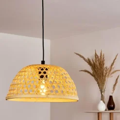 Style Boho-Chic-hofstein Suspension Flansum Noir, 1 lumière