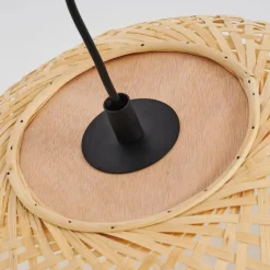 Style Boho-Chic-hofstein Suspension Florerrcia Noir, 1 lumière