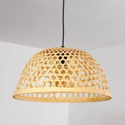 Style Boho-Chic-hofstein Suspension Florerrcia Noir, 1 lumière