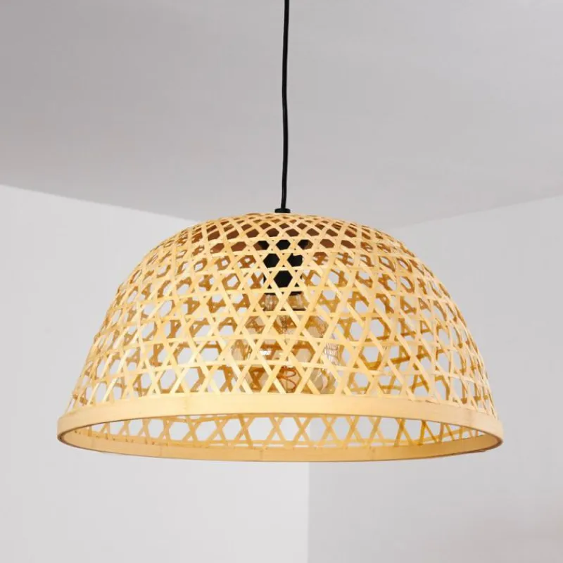 Style Boho-Chic-hofstein Suspension Florerrcia Noir, 1 lumière
