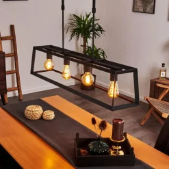 hofstein Suspension Foss Noir, 4 lumières