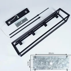 hofstein Suspension Foss Noir, 4 lumières