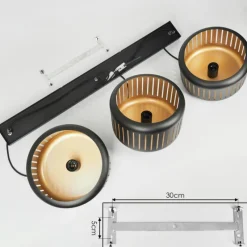 hofstein Suspension Fournie Noir, 3 lumières* Suspensions