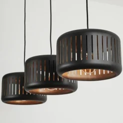 hofstein Suspension Fournie Noir, 3 lumières* Suspensions