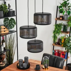 hofstein Suspension Fournie Noir, 3 lumières* Suspensions