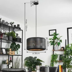 hofstein Suspension Fournie Noir, 1 lumière* Suspensions