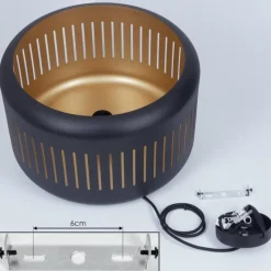 hofstein Suspension Fournie Noir, 1 lumière* Suspensions