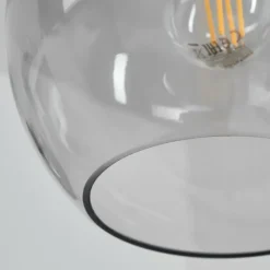 Suspension Verre Fumé-hofstein Suspension Freeport Nickel mat, 3 lumières