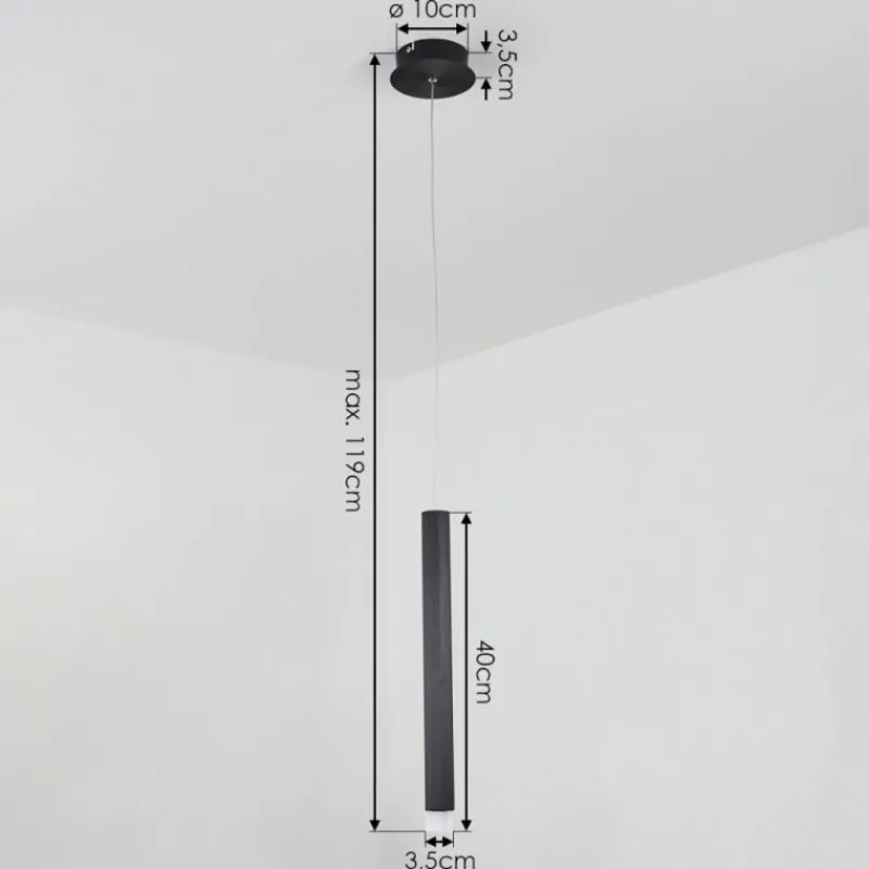 hofstein Suspension Freshwater LED Noir, 1 lumière