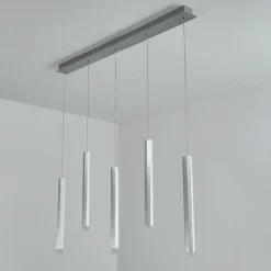 hofstein Suspension Freshwater LED Aluminium, 5 lumières