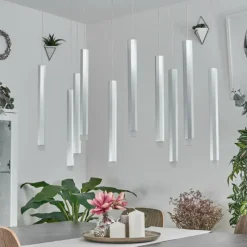 hofstein Suspension Freshwater LED Aluminium, 10 lumières