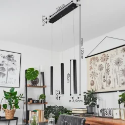 hofstein Suspension Freshwater LED Noir, 3 lumières* Éclairage Led