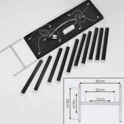 hofstein Suspension Freshwater LED Noir, 10 lumières