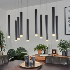 hofstein Suspension Freshwater LED Noir, 10 lumières