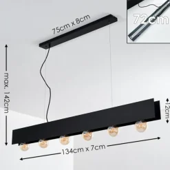 hofstein Suspension Fria Noir, 6 lumières