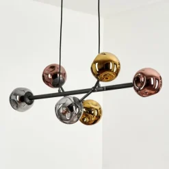 hofstein Suspension Fuensalida Noir, 6 lumières