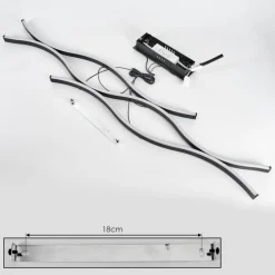 hofstein Suspension Fuliola LED Noir, 1 lumière