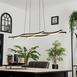 hofstein Suspension Fuliola LED Noir, 1 lumière