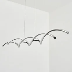 hofstein Suspension Galette LED Nickel mat, 1 lumière