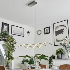 hofstein Suspension Galette LED Nickel mat, 1 lumière