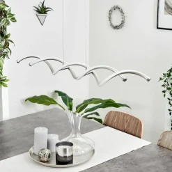 hofstein Suspension Galette LED Nickel mat, 1 lumière