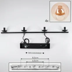 hofstein Suspension Gastor Ambre, 4 lumières