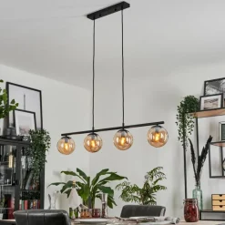 hofstein Suspension Gastor Ambre, 4 lumières