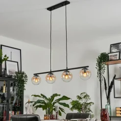 hofstein Suspension Gastor Ambre, Clair, 4 lumières