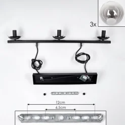 hofstein Suspension Gastor Clair, Fumé, 3 lumières