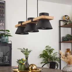 hofstein Suspension Gatangachi Noir, 3 lumières