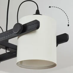 Lampes Industrielles-hofstein Suspension Gibralter Noir, 3 lumières