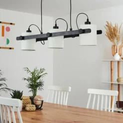 Lampes Industrielles-hofstein Suspension Gibralter Noir, 3 lumières