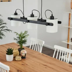 Lampes Industrielles-hofstein Suspension Gibralter Noir, 3 lumières