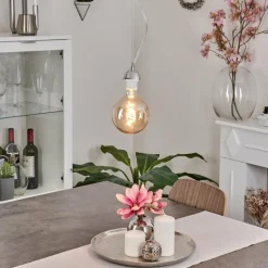 hofstein Suspension Girouxville Chrome, Blanc, 1 lumière