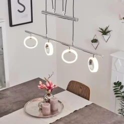 hofstein Suspension Globine LED Chrome, 4 lumières