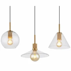 Luminaires Globo Lighting Suspension Globo ADARA Laiton, 5 lumières