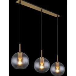 Luminaires Globo Lighting Suspension Globo ADARA Laiton, 3 lumières