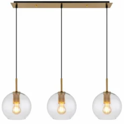 Luminaires Globo Lighting Suspension Globo ADARA Laiton, 3 lumières