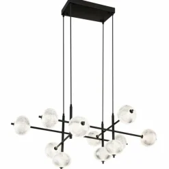 Luminaires Globo Lighting Suspension Globo AIDA LED Noir, 11 lumières* Suspensions