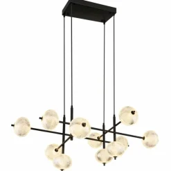 Luminaires Globo Lighting Suspension Globo AIDA LED Noir, 11 lumières* Suspensions