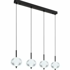 Luminaires Globo Lighting Suspension Globo AIDA LED Noir, 4 lumières* Éclairage Led