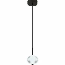 Luminaires Globo Lighting Suspension Globo AIDA LED Noir, 1 lumière* Suspensions
