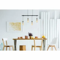 Luminaires Globo Lighting Suspension Globo ALEXIUS Laiton, Noir, 4 lumières* Suspensions