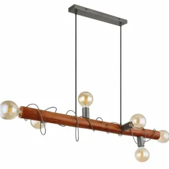 Luminaires Globo Lighting Suspension Globo ALICE Noir, 6 lumières* Suspensions